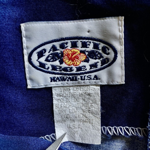 Pacific Legend VTG Hawaii Mini Dress Womens M Chopper Motorcycle Blue Cotton USA - Picture 5 of 14
